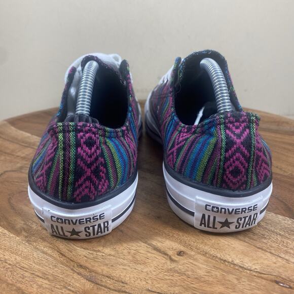 Converse All Star Womens Purple Green Size 7 Aztec Print Pattern Graphic Shoes - Picture 5 of 10